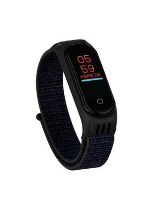 Ремешок nylon противоударный для mi band 5 6 синий