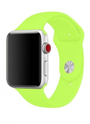 Силиконовый ремешок для apple watch 38mm/40mm/41mm party green ярко зеленый