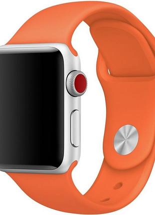 Силиконовый ремешок для apple watch 42mm/44mm/45mm orange оранжевый