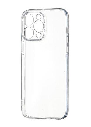 Чехол силиконовый противоударный защита камеры для iphone 14 pro max прозрачный