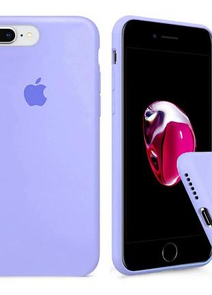 Чехол silicone full case для iphone 7 plus lilac голубой