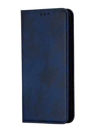 Чехол-книжка premium кожзам противоударный для samsung s21 5g темно-синий