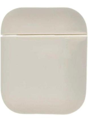 Чехол silicone case slim для airpods antique white (19) молочый