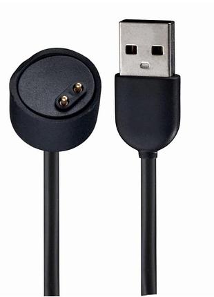 Зарядный кабель usb type-a для mi band 5/6/7 черный магнитный 0,47 м