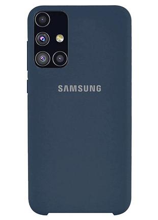 Чехол silicone case для samsung premium a72 dark blue (08) темно синий
