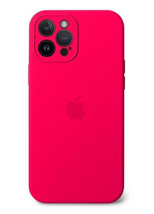 Чехол silicone case full camera protective для iphone 15 pro - shiny pink