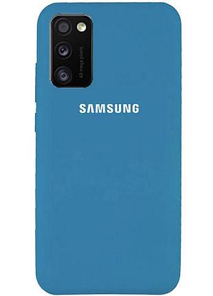 Чехол silicone case для samsung premium a41 azure (10) синий
