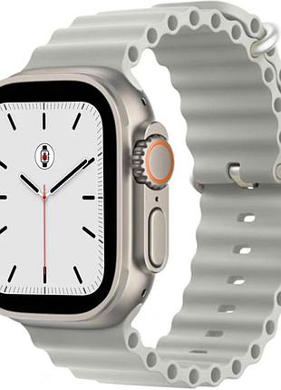 Ремешок для apple watch ocean band 38mm/40mm/41mm (pebble) серый
