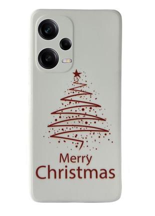 Чохол новорічний premium для xiaomi redmi note 12s (02) merry christmas tree білий
