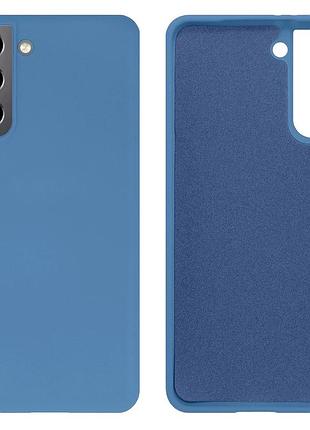 Чехол silicone case camera protective для samsung s21 (10) cиний azure