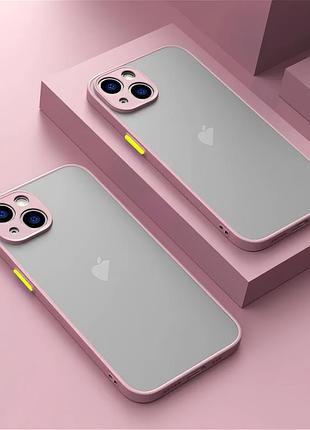 Чехол avenger case для iphone 14 розовый для защиты камеры и стильного дизайна