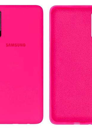 Чохол силіконовий full протиударний premium для samsung a70 (21) shiny pink яскраво-рожевий