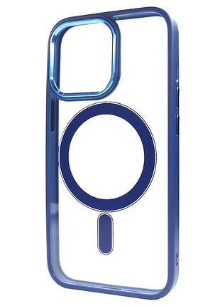 Чехол crystal guard с magsafe для iphone 14 pro max темно-синий защитный аксессуар для смартфона