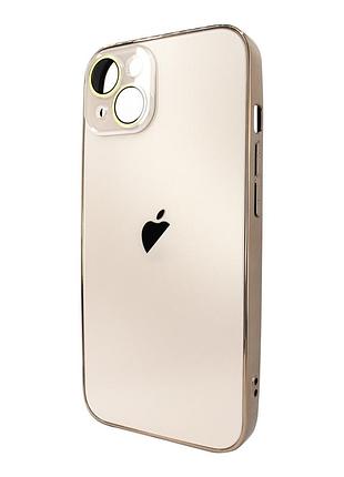 Чехол для iphone 13 ag-pc glass золотой стильный защитный аксессуар для надежной защиты телефона