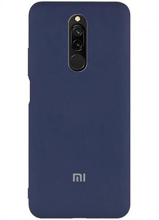 Чохол silicone case premium для xiaomi redmi 8 dark blue (08) темно-синій