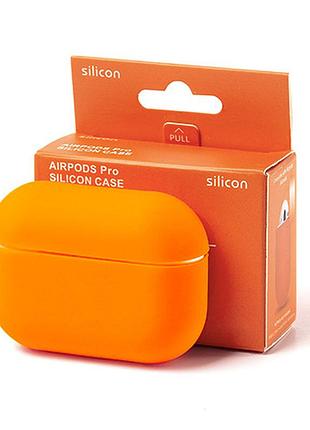 Чехол silicone case color box для airpods 1/2 - orange