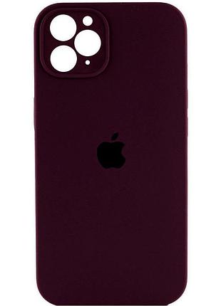 Чехол силиконовый с защитой камеры для iphone 12 pro max противоударный фиолетовый