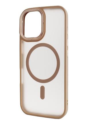Чехол nofelet matt case с magsafe для iphone 17 защитный аксессуар в цвете desert gold