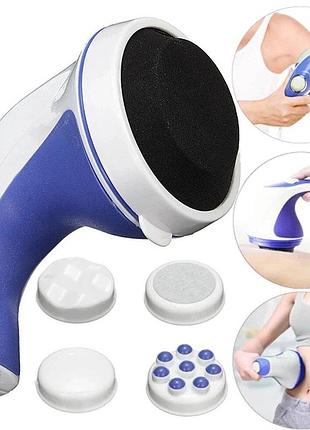 Вибромассажер relax tone мощность 25w длина 33см антицеллюлитный массажер для тела с насадками