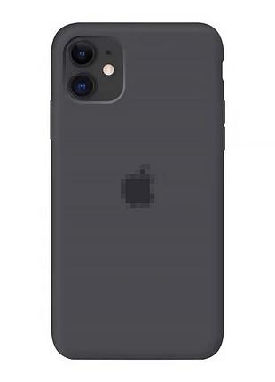 Чехол silicone case для iphone 11 защитный аксессуар charcoal gray для надежной защиты телефона