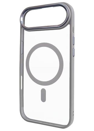Чехол crystal guard с magsafe для iphone 17 защитный аксессуар противоударный титановый серый