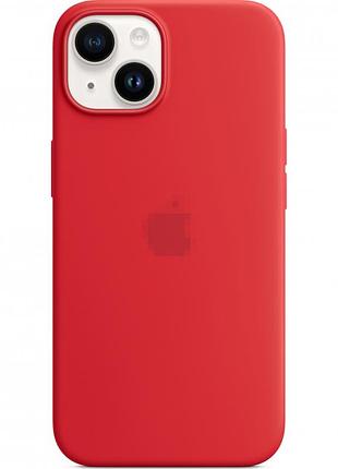 Чехол silicone case для iphone 13 красный защитный аксессуар для надежной защиты телефона