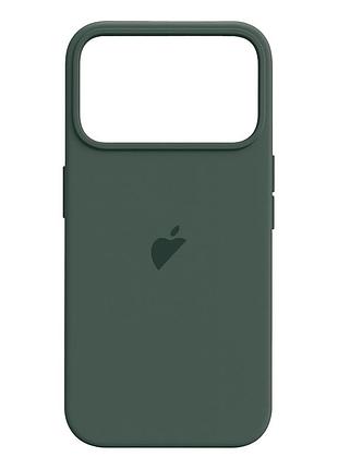 Чехол силиконовый для iphone 17 pro противоударный в цвете pine green аксессуар для защиты телефона