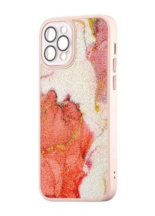 Чехол силиконовый с защитой камеры для iphone 12 pro розовый