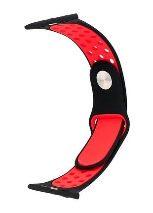 Ремешок apple watch силикон противоударный для apple watch 42-49 мм черно-красный