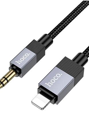 Кабель hoco upa32a clever lightning/3.5mm черный 1.6м для цифрового аудио высокого качества