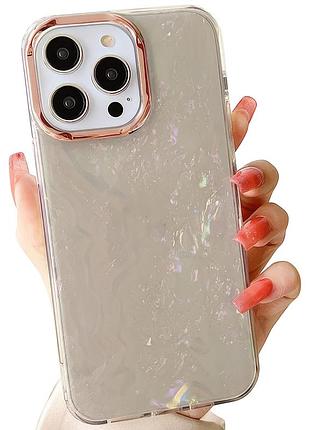 Чохол marble для iphone 13 pro бежевий стильний захисний аксесуар для захисту від ударів і подряпин