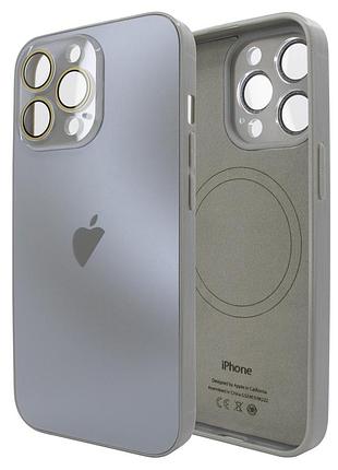 Чохол ag titanium case 2.0 для iphone 13 pro max сірий з magsafe і мікрофіброю для захисту та стилю