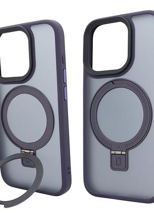 Чехол nofelet matt ring case magsafe для iphone 16 pro max защитный матовый в цвете глубокий фиолетовый