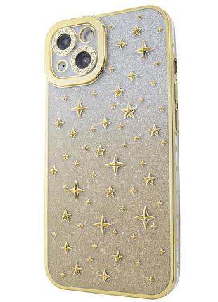 Чехол north stars case для iphone 15 золотой стильный защитный аксессуар для надежной защиты смартфона