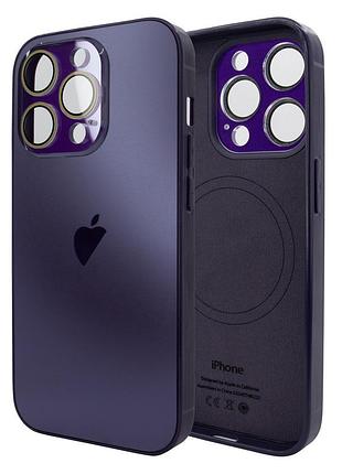 Чохол ag titanium case 2.0 для iphone 13 pro max захисний з magsafe і мікрофіброю фіолетовий