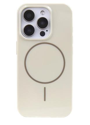 Чехол для iphone 13 pro max glossy magsafe белый защитный аксессуар для стильного оформления смартфона