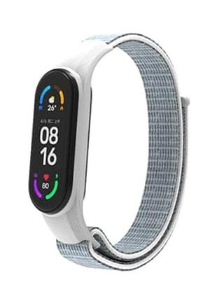 Ремешок nylon противоударный для mi band 3/4/5/6/7 белый