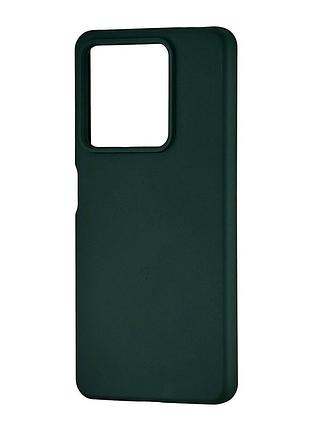 Чехол силиконовый противоударный для redmi note 13 5g темно-зеленый