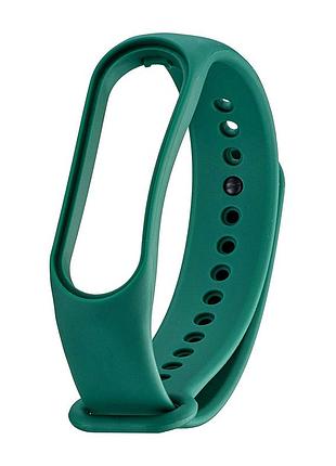 Ремешок силиконовый противоударный для mi band 7 темно-оливковый