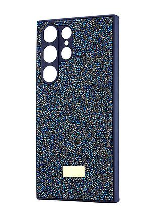 Чехол силиконовый противоударный для samsung s23 ultra (s918) защита камеры синий