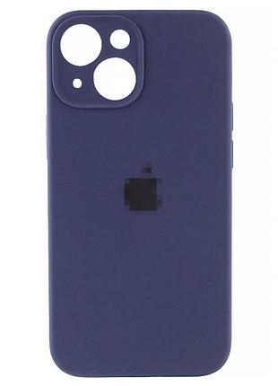 Чохол silicone full camera для iphone 15 plus захисний аксесуар у кольорі midnight blue