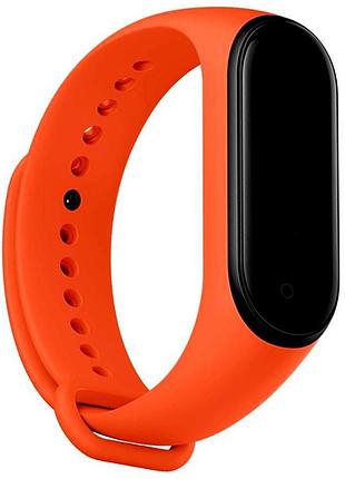 Ремешок силиконовый противоударный для mi band 5 6 красный