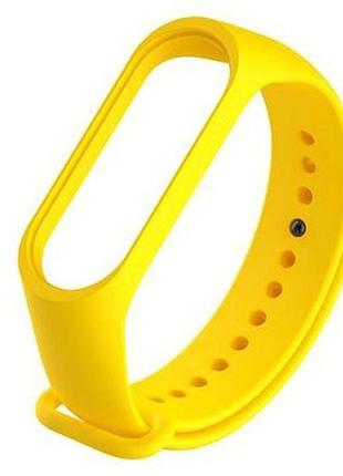 Ремешок силиконовый противоударный для mi band 3 4 желтый