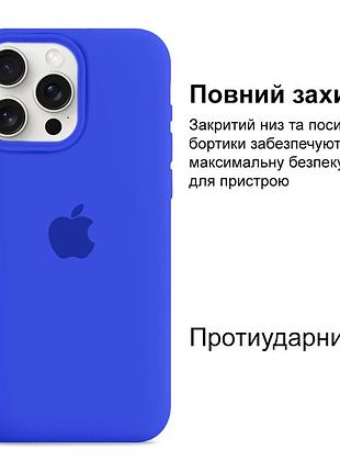 Чехол kassel silicone full case protective для iphone 16 pro max с микрофиброй синий shiny blue 2