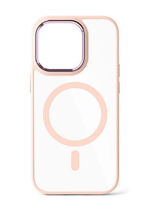 Чехол crystal shadow with magsafe для iphone 13 pro - pink sand