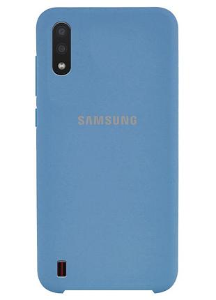 Чохол silicone case для samsung premium a01 azure (10) синій