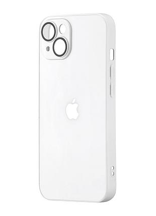 Чехол силиконовый ag-matte с magsafe защита камеры для iphone 14 plus белый