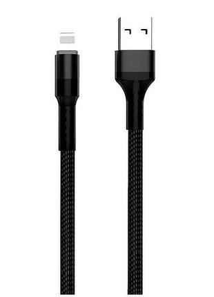 Кабель wuw lightning 3a для iphone черный