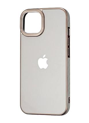 Чехол силиконовый противоударный для iphone 14 бежевый