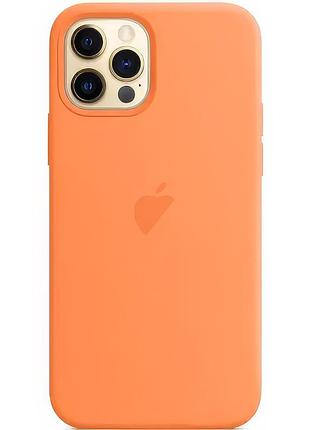 Чехол silicone case для iphone 12 pro max защитный аксессуар с текстурой kumquat